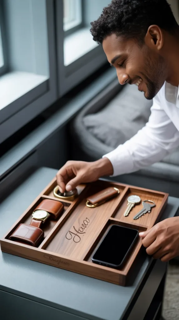 Custom Engraved Watch Box or Valet Tray
