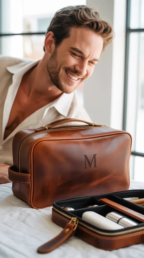 Personalized Leather Dopp Kit