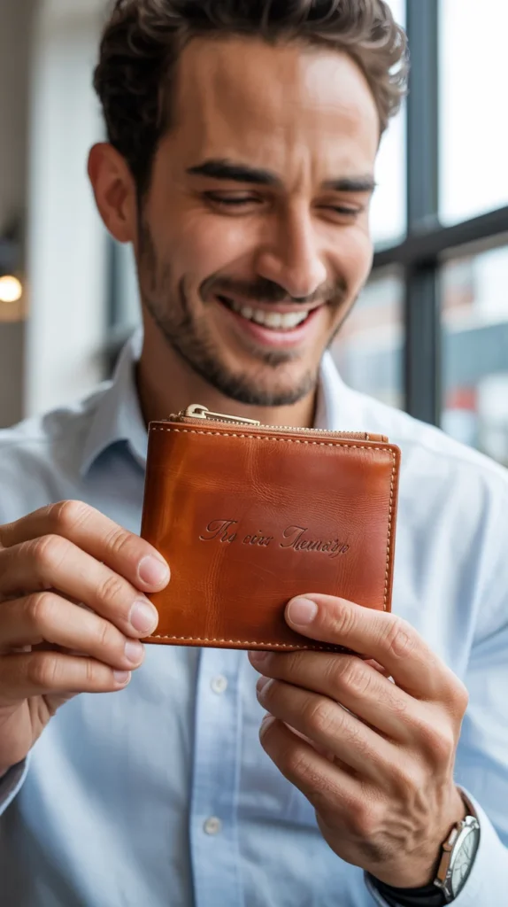 Personalized Leather Wallet or Cardholder