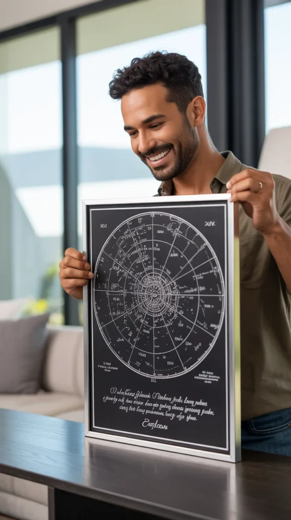 Star Map of Your Anniversary Night Sky