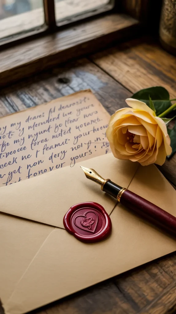 Handwritten Love Letter with Vintage Stationery