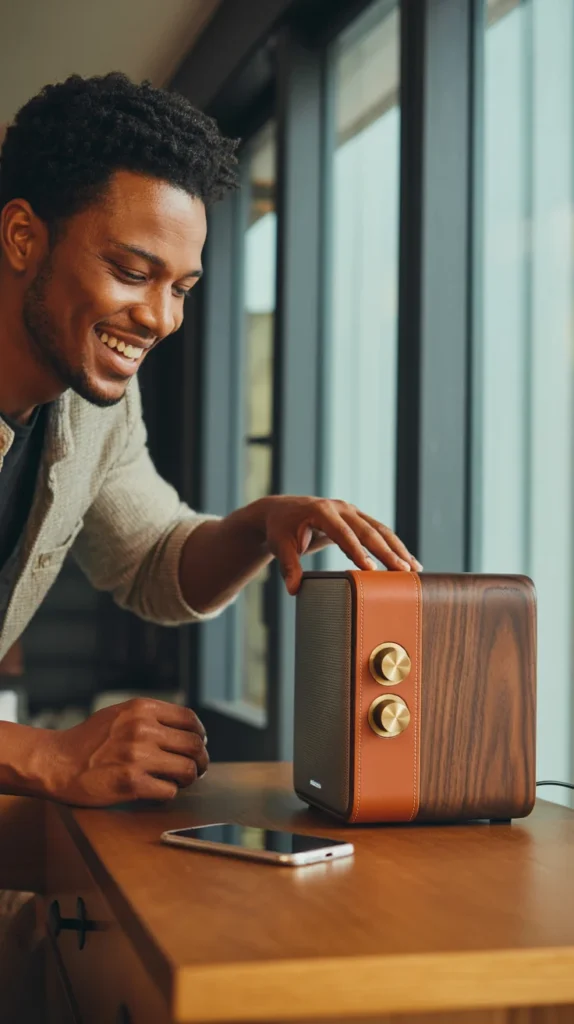 High-End Bluetooth Speaker with Vintage Design