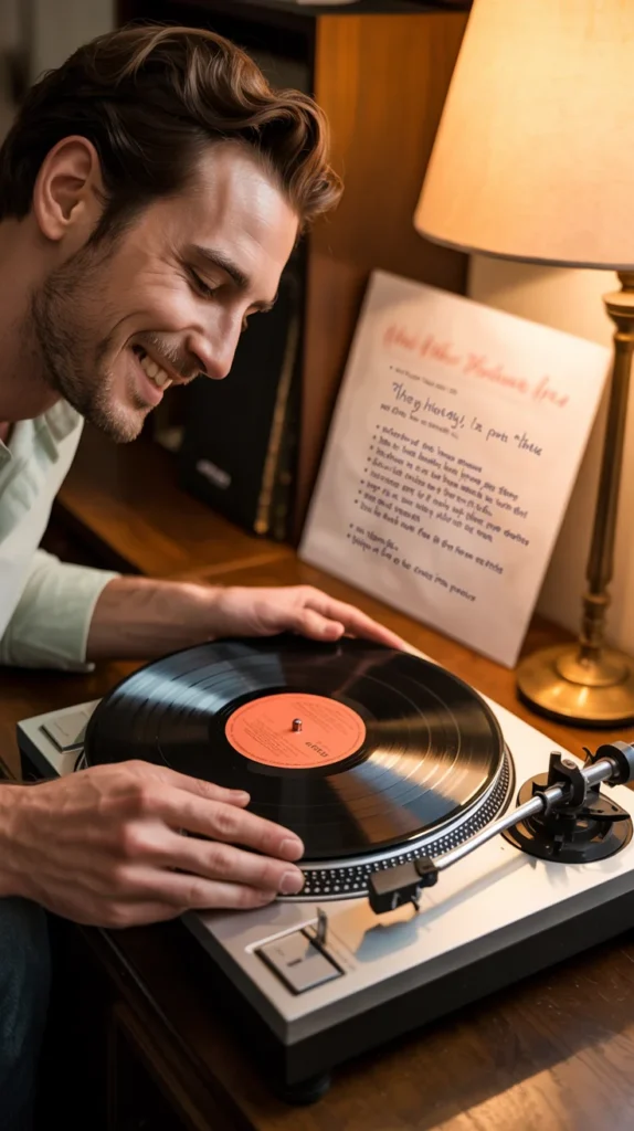 Vintage Vinyl Record of His Favorite Artist