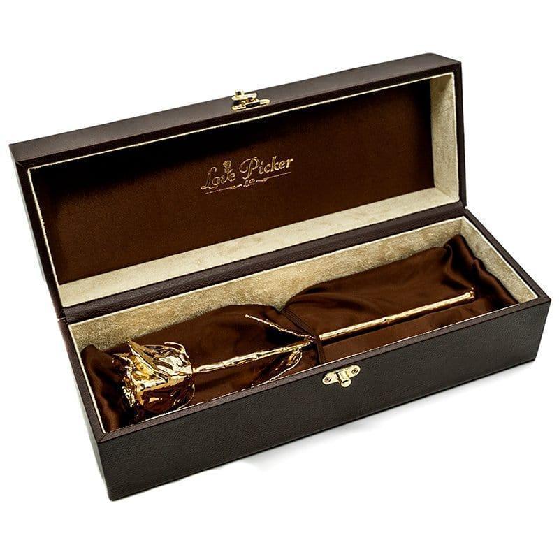 24K Gold Dipped Natural Rose - Umber Color Gift Box