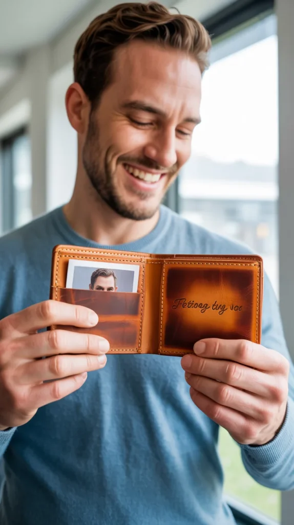 Premium Leather Wallet with Hidden Message