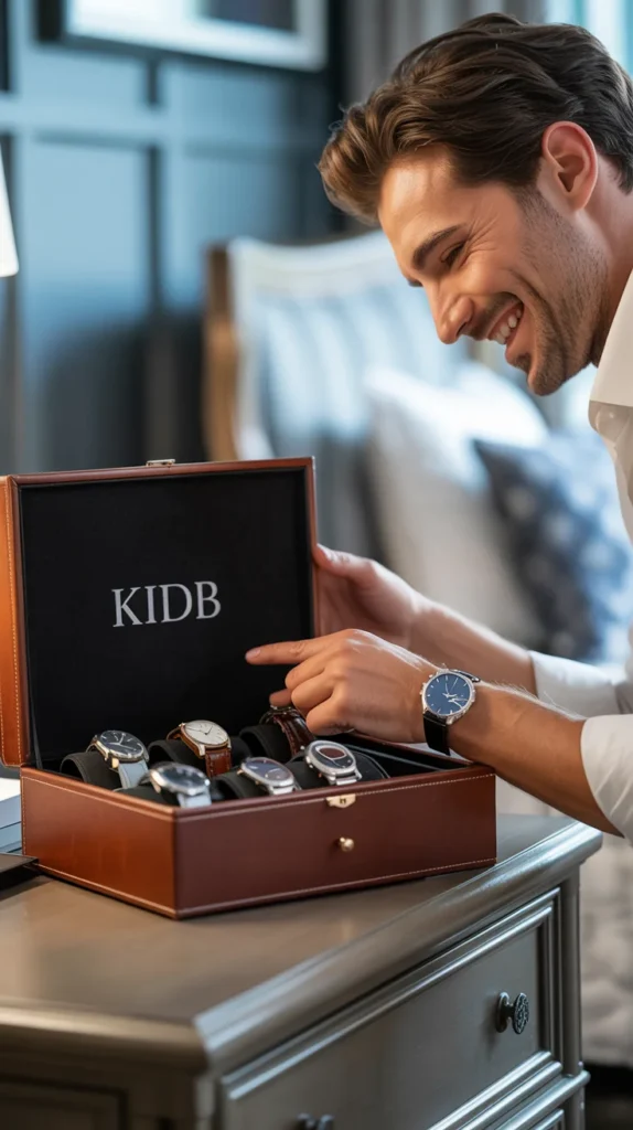 Personalized Leather Watch Box